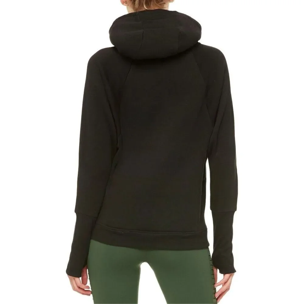 Alo Yoga Frost Long sleeve Sherpa hoodie size medium excellent condition - Picture 2 of 7